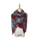 thumbnail image 4 of 2020 moda tartán bufanda a cuadros Pashmina chal acrílico gran cuadrado invierno bufanda con flecos mujeres Sincero Hogar, 4 of 6