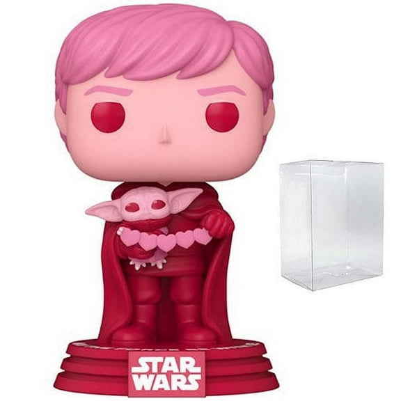 Funko Pop! Star Wars Valentines Luke Skywalker with Grogu #494 (Bundled with Pop Protector to Protect Display Box)
