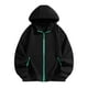 thumbnail image 2 of pstuiky camisas de manga larga para hombre, Sudadera con capucha y manga larga para hombre, deportiva, holgada, con cremallera y bolsillo con cordón, de color liso y a la moda camisetas de hombre xl, 2 of 6