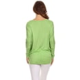 thumbnail image 4 of Moa Collection Women's Relaxed Fit Tunic Top Dolman Sleeve Knit Casual Style, 4 of 4