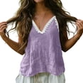 thumbnail image 5 of LIaqionyy Womens Summer Tank Tops Cotton Linen Sleeveless Cami Shirts Casual Loose Tunic Spaghetti Strap Camisole, 5 of 7