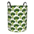 thumbnail image 2 of Balery Cute Broccoli Round Laundry Basket with Handles Waterproof Freestanding Laundry Hamper for Clothes Toys in the Dorm and Family-, 2 of 8
