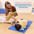 thumbnail image 4 of ECR4Kids Everyday Folding Rest Time Mat, 4-Section, 1in, Sleeping Pad, Blue/Grey, 5-Pack, 4 of 10