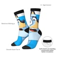 thumbnail image 4 of Silaia Bluey Print Adult Socks, Athletic Socks, Mens and Womens Crew Cushion Socks,Work Athletic Running Socks,Casual Breathable Socks, 4 of 6