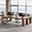 Walnut, variant on Tribesigns Two Person Desk, 86.61-Inch Extra Long Desk, Double Computer Writing Table, Black