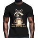 thumbnail image 2 of Camisetas casuales de manga corta con diseño de mapache de dibujos animados para hombre, 2 of 8