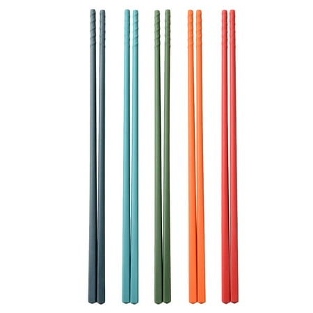 

HOMEMAXS 5 pairs of Anti-slip Chopstick High Temperature Resistant Chopstick Practical Chopsticks