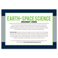 EarthSpace Science Argument Cards Claim, Evidence, Reasoning