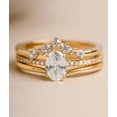 thumbnail image 4 of vylahjewellery 10K Yellow Gold Oval Engagement Anniversary Ring Set Promise Ring Unique Bridal Jewelry Wedding Stackable Ring Moissanite Diamond Ring for Women, 4 of 5