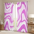 thumbnail image 2 of jejeloiu Modern Geometric Desgin Curtains and Drapes,Minimalist Stripes Lines Black Out Curtains,Pink White Curtains Pack of 2 (52x63 Each) For Teens,Luxury Bedroom Decor, 2 of 6