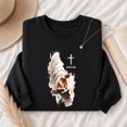 thumbnail image 4 of Jollimate Reaching Hand of Jesus Sweatshirt, Jesus Is King Christian Pullover, Religious Crewneck for Women, 4 of 6