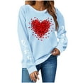 thumbnail image 1 of ameIAEA Valentines Day Sweatshirt Women Crewneck Graphic Pullover Long Sleeve Fall Spring Tops, 1 of 4