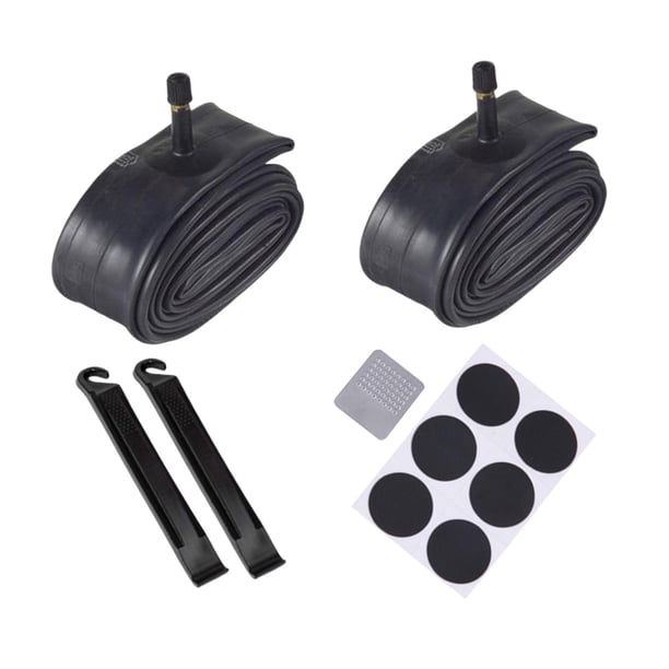 Cámaras de bicicleta, reparación de neumáticos de bicicleta, caucho premium, ligero, para bicicleta de carretera, montaña, reemplazo con juego de pala 26 x 175