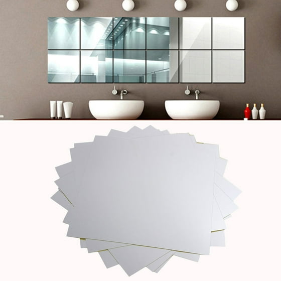 9x Mirror Tile Wall Sticker Square Self Adhesive Room Decor Stick On 9x Mirror Tile Wall Sticker Square Self Adhesive Room Decor Stick On Modern Art