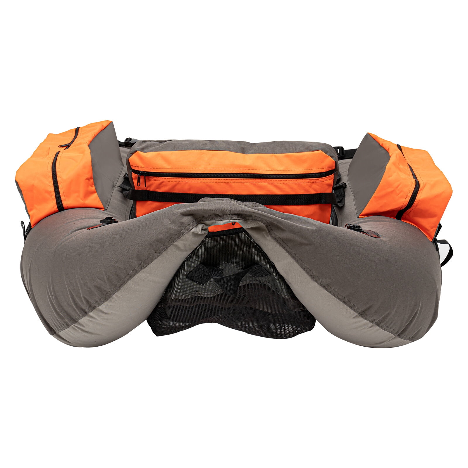 DENEST Inflatable Fishing Boat with Adjustable Backrest and Pump, 286.6 lbs Capacity
