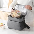 thumbnail image 3 of Lunch Bag for Women&Men - Lunch Thermal Cooler Bag,for Work Family Outdoor Party Picnic (Gray), 3 of 6