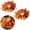 Orange-2pcs, variant on TETOU 2Pcs Halloween Candle Rings Wreath for Pillar Candle Holder, Maple Leaf Black Rose Small Wreaths for Fall Thanksgiving Home Table Centerpieces, Cabinet Decorations - Black