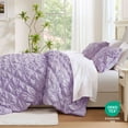 thumbnail image 2 of Cotton Bedding Set, 3PCS Full/Queen Comforter Set, Purple Comforter Set,Microfiber Bed In A Bag, Household Supplies & Décor Bedding Bedding Sets 3PCS Full/Queen Comforter Set, 2 of 20