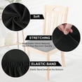 thumbnail image 6 of REGALWOVEN 6Pcs Velvet Dining Chair Seat Cover Elastic Stretchable Slipcovers, 18"x18" Black, 6 of 7