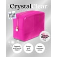 thumbnail image 2 of Set de 3 bolsas cosméticas Embla Clear fucsia para mujer, 2 of 6