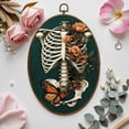thumbnail image 7 of Canvas Wall Art Vintage Human Skull Skeleton Anatomy Floral Butterfly Medical Medical Oval Framed Canvas Prints Vintage Wall Hanging Decor for Home Decorations 8.6"x11.4", 7 of 7