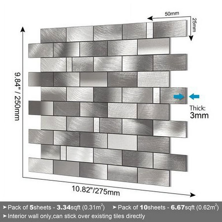 BeNice Stick on Tile Backsplash Bathroom Tile,Hexagon Peel and Stick  Backsplash for Kitchen Wall Panel Adhesive Backsplash(5sheets)White