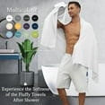 thumbnail image 4 of Extra Large Bath Towels Set 35x70 Inches - White Luxury 600 GSM Oversized Bath Sheet Towel,Ultra Soft Microfiber - Quick Dry,Highly Absorbent Shower Towels Spa Hotel Bathroom Towel Set (4-Pack), 4 of 19