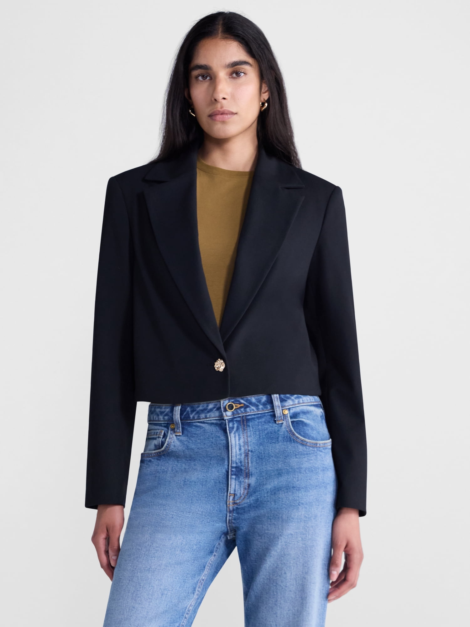 Scoop Women's and Women's Plus Ribbed Back Blazer, Sizes XS-4X