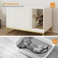 thumbnail image 6 of Vabches Hidden Cat Litter Box Enclosure Furniture, Multi-Functional Cat Washroom Bench with Cat Scratching Pad and Fluted Doors, 6 of 10
