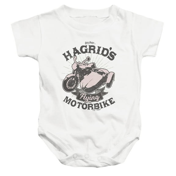 Harry Potter Hagrids Motorbike Unisex Infant Snap Suit for Baby, White, Large