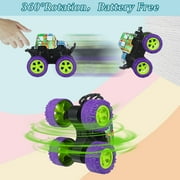 Bocaoying 4 Pack Friction Powered Monster Trucks Toys,Push and Go Friction Powered Cars Vehicles Toys,Inertia Car Toy Set Stunt Toy Vehicles,Pull Back Vehicle Set for Boys Girls Aged 3 and Above