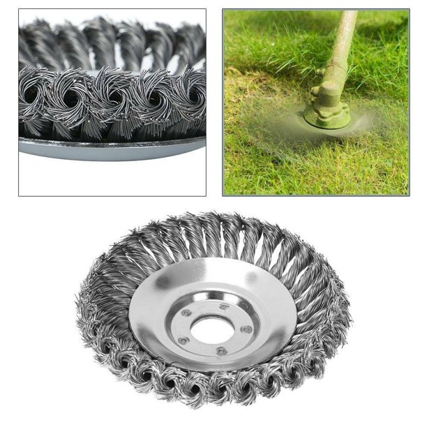 6" /8" Heavy Duty Steel Wire Trimmer Cutter Grass Brush Wire Head Round
