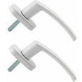 Set of 2 White Aluminum Window and Door Handles, Compatible with