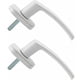 thumbnail image 4 of Juego de 2 tiradores de puertas y ventanas de aluminio blanco, compatibles con ventanas y puertas de balcón estándar, 4 of 5