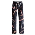 thumbnail image 4 of Lumtrix Christmas Pajamas Pants Women Trendy Christmas Graphic Pjs Pants Cute Drawstring Waist Lounge Pants Wide Leg Trousers with Pockets Navy L, 4 of 6