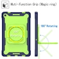 thumbnail image 2 of Dteck Case for Lenovo Tab M10 Plus 3rd Gen 10.6 inch 2022 TB-125F/128F,Heavy Duty Rugged Silicone Case Hand Grip Shockproof Armor Kickstand Cover with Shoulder Strap,Navy+Green, 2 of 8