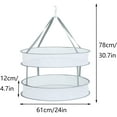 thumbnail image 2 of Zshan Foldable Clothes Drying Rack Hanging Clothes Dryer Tiers Foldable Mesh Net Drying Rack Folding Drying Rack Hanging Clothes Basket for Sweater, Delicate and Swimsuit, 2 of 5