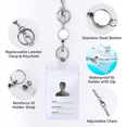 thumbnail image 2 of 6 Pcs Retractable Badge Reels Lanyard with Name Card ID Holder for Beaded Badge Lanyard Necklace, 2 of 4