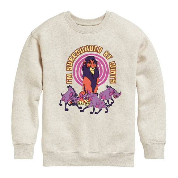 Disney - The Lion King - Surrounded By Idiots - Toddler & Youth Crewneck Fleece Sweatshirt