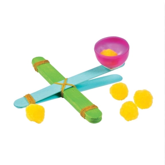 Fun Express Wood Stem Stick Catapult Craft Kit 12 Piece