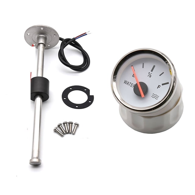 Water Level Gauge Water Level Sensor 52mm Water Level Meter Tank Indicator With Red Backlight 100-500mm 0-190 Ohm Sensor ,Easy to Install