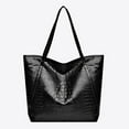 thumbnail image 3 of Womens Tote Bag Large Capacity Retro Vegan Leather Zipper Work Bag Travel Shoulder Bags, 3 of 3