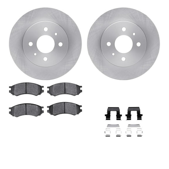 Dynamic Friction Company Front Brake Rotors with 5000 Advanced Brake Pads includes Hardware 6512-53016