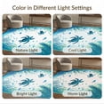 thumbnail image 7 of ODIKA 5'x7' Washable Area Rug Animals Turtle Reef Motif Nautical Ocean Border Scattered Symmetrical for Small Living Room, Bedroom, Easy Care, Non-Shedding, Pet Friendly, 7 of 7