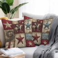 thumbnail image 2 of Throw Pillow Covers 26x26 Inch Set of 2, Texas Star Vintage Waterproof Outdoor Pillow Covers, Country Star Western Cowboy Decorative Cushion Pillowcases for Couch, Sofa, Bed, Garden, Patio, 2 of 9