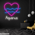 thumbnail image 4 of Glowneon Aquarius With Heart Neon Sign, Aquarius Horoscope Led Light, 4 of 5