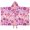 Lightpink Daisy Flower, variant on Lightpink Daisy Flower Purple Blooms Pattern Hooded Bath Towel,50"x30" for Ages 3 To 12 Kids, Quick Dry Lightweight Soft Microfiber Hood Beach Towel Cover Up for Kids