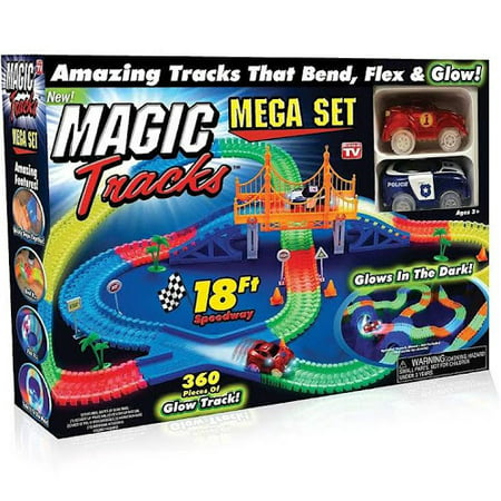 NEW! Magic Tracks 18ft Racetrack Mega Set with 2 Cars As Seen On (Best Race Car Set)