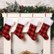 thumbnail image 1 of Buffalo Plaid Christmas Stockings - 18?±, 4 Pack Red and Black Plaid Stockings with Faux Fur Cuff, 1 of 2