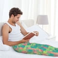 thumbnail image 5 of Salouo Colorful Palm Leaves Print Pajama Pants for Men, Lounge Pants Elastic Waistband Casual Men's sleepwear Loungewear Sleep Pajama Pant -XX-Large, 5 of 7